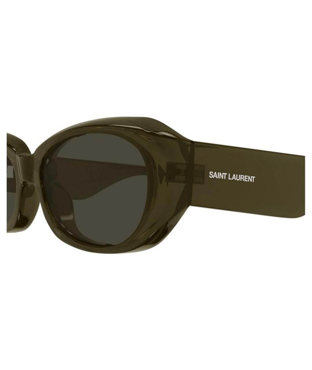 SAINT LAURENT Коричневые солнцезащитные очки, фото 3