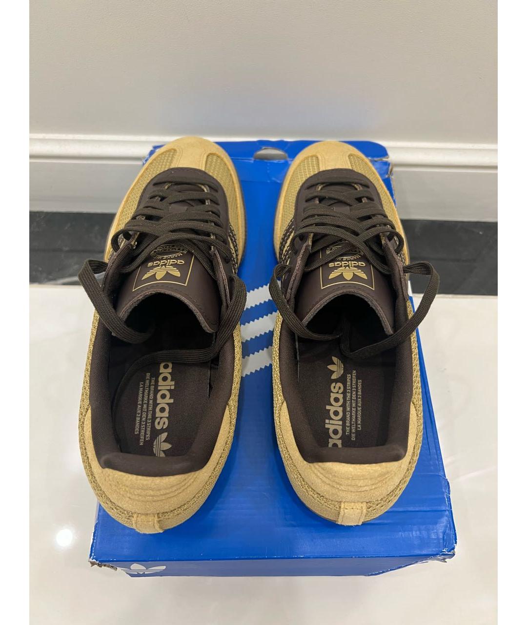 ADIDAS Горчичные текстильные низкие кроссовки / кеды, фото 2
