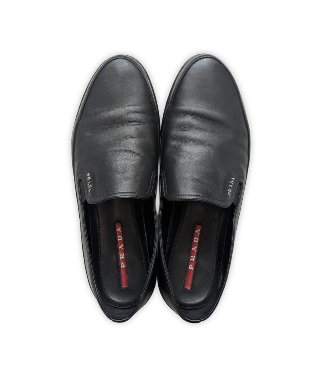 PRADA Черные кожаные лоферы, фото 4