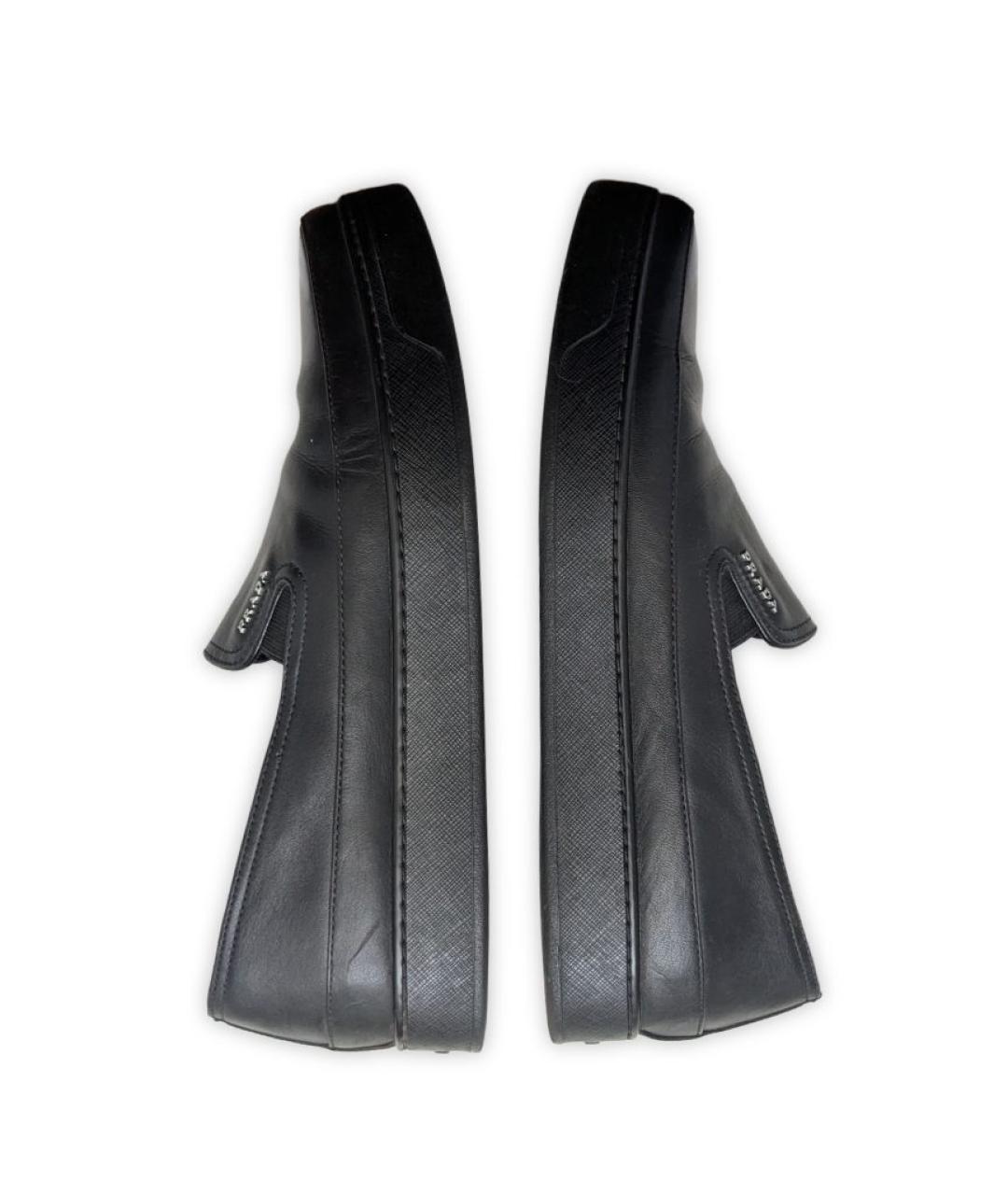 PRADA Черные кожаные лоферы, фото 3
