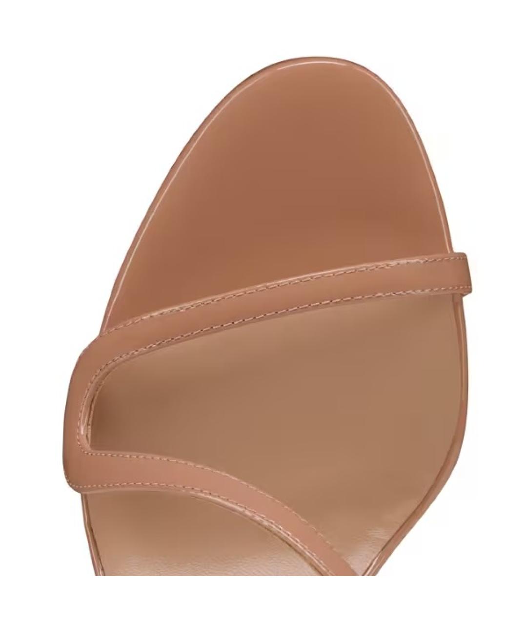 CHRISTIAN LOUBOUTIN Бежевые кожаные босоножки, фото 2