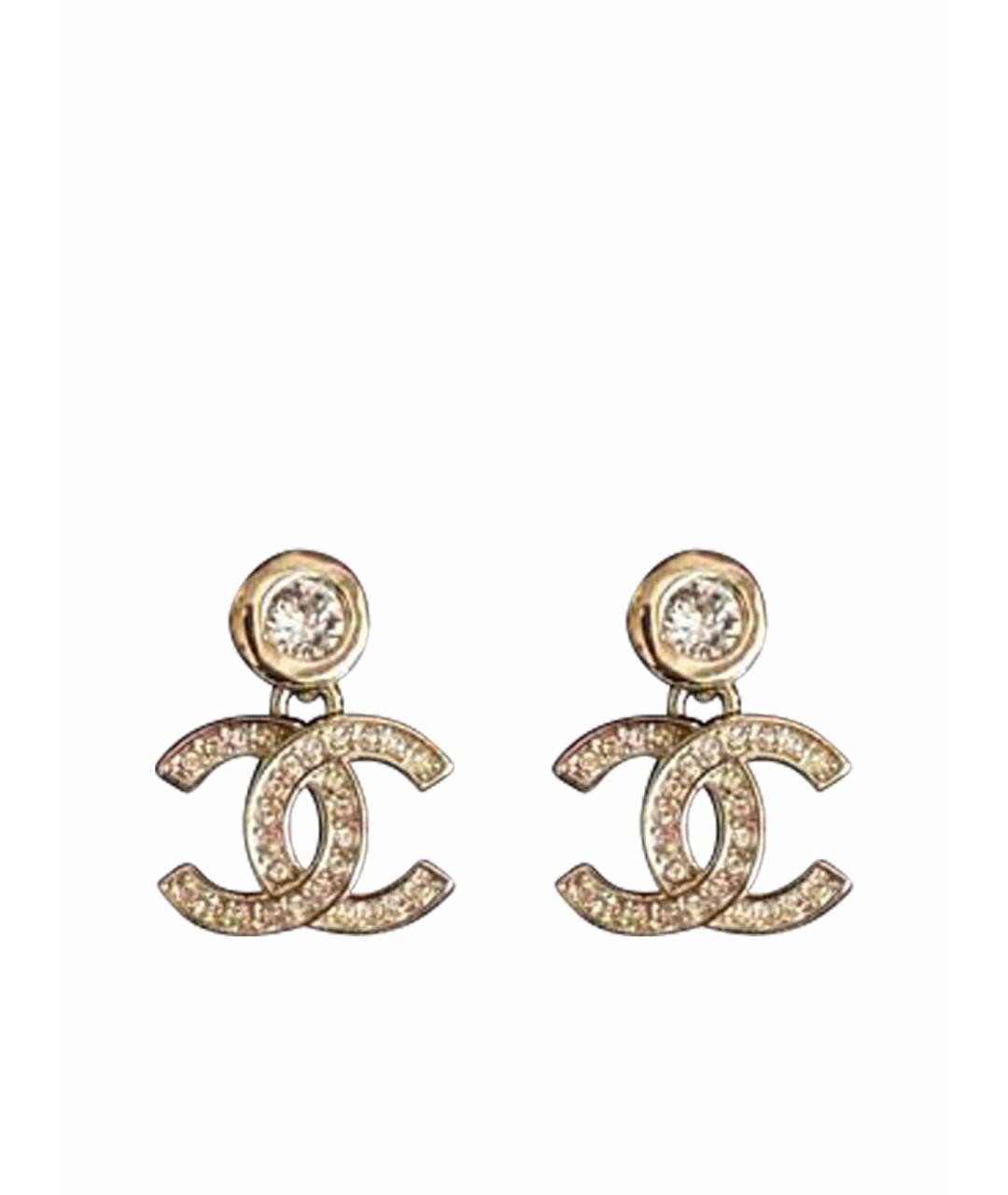 CHANEL Серебряные металлические серьги, фото 1