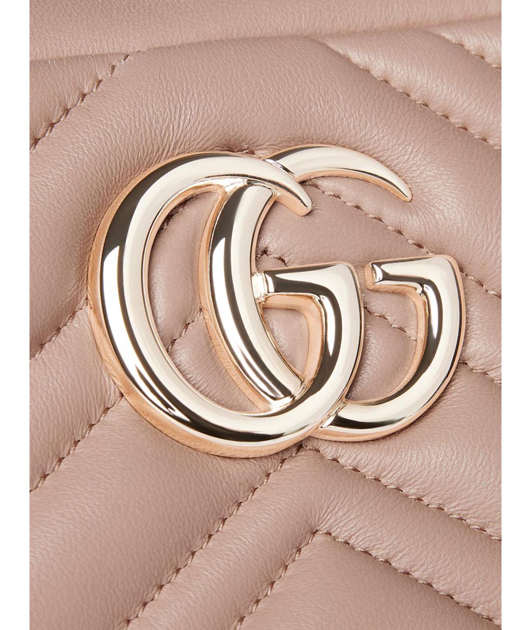 GUCCI Бежевая кожаная сумка через плечо, фото 5