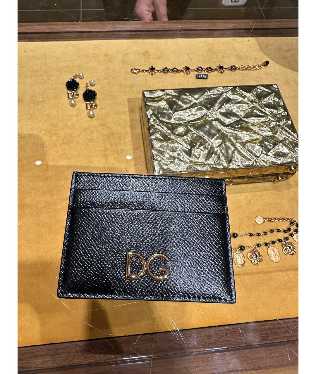 DOLCE&GABBANA Черный кожаный кардхолдер, фото 6