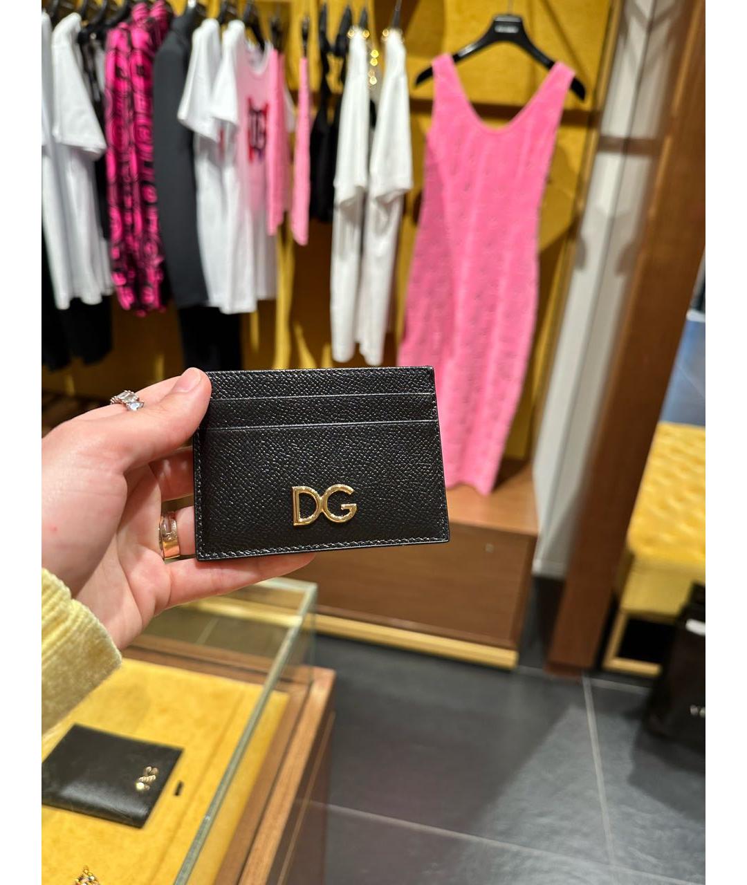 DOLCE&GABBANA Черный кожаный кардхолдер, фото 5