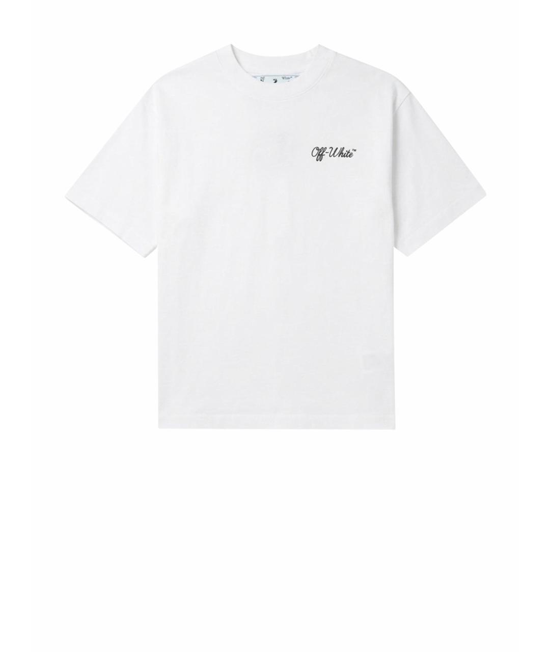 OFF-WHITE Белая хлопковая футболка, фото 1