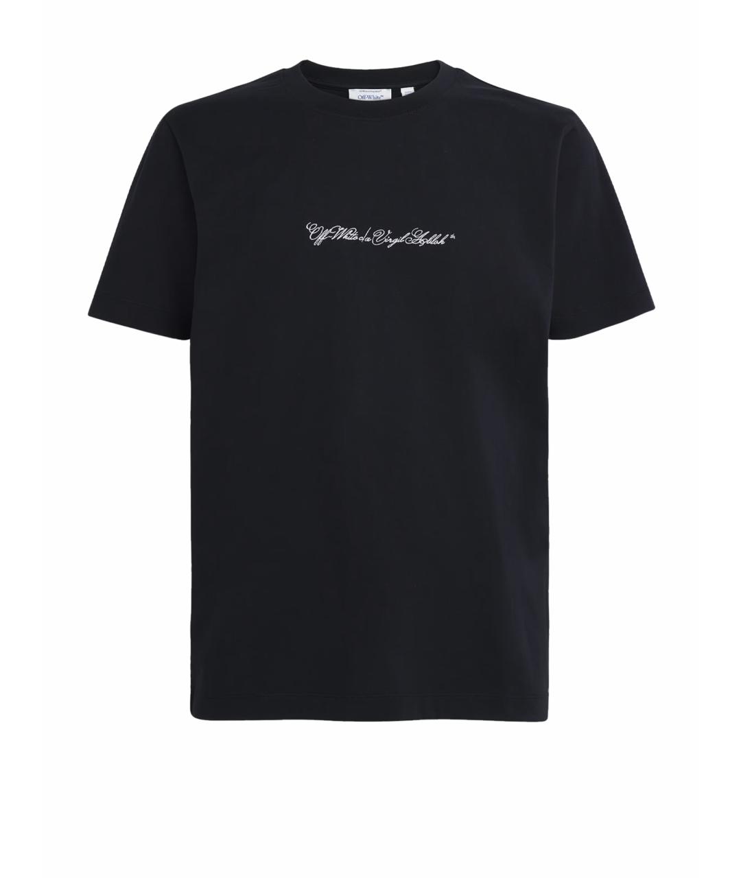 OFF-WHITE Черная хлопковая футболка, фото 1