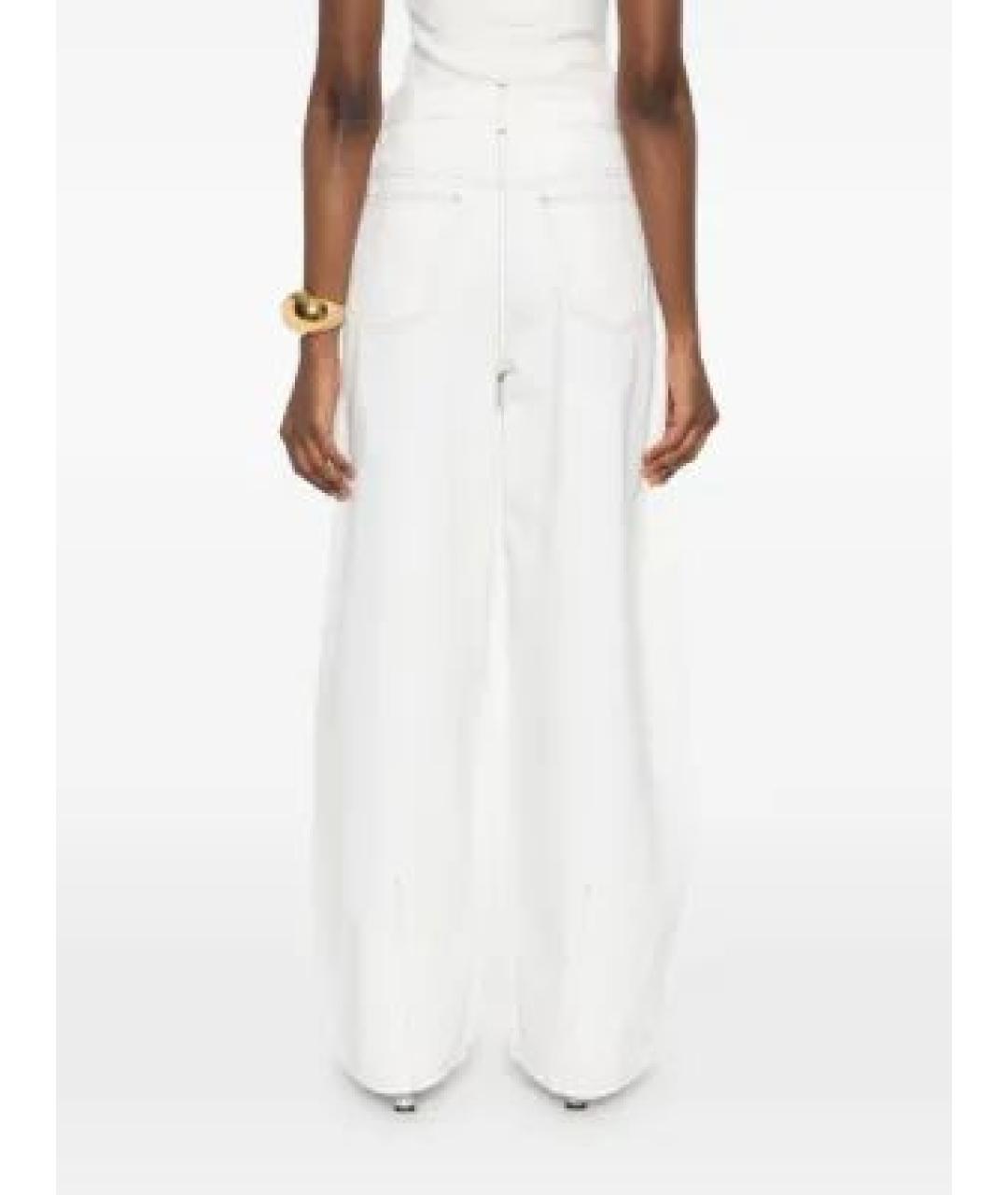 JACQUEMUS Белые хлопковые прямые джинсы, фото 4