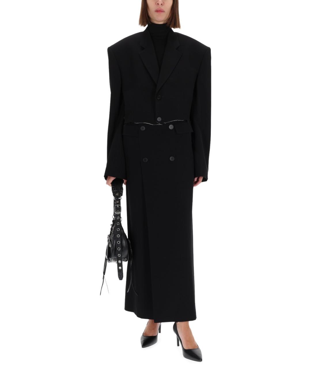 BALENCIAGA Черная вискозная юбка макси, фото 2