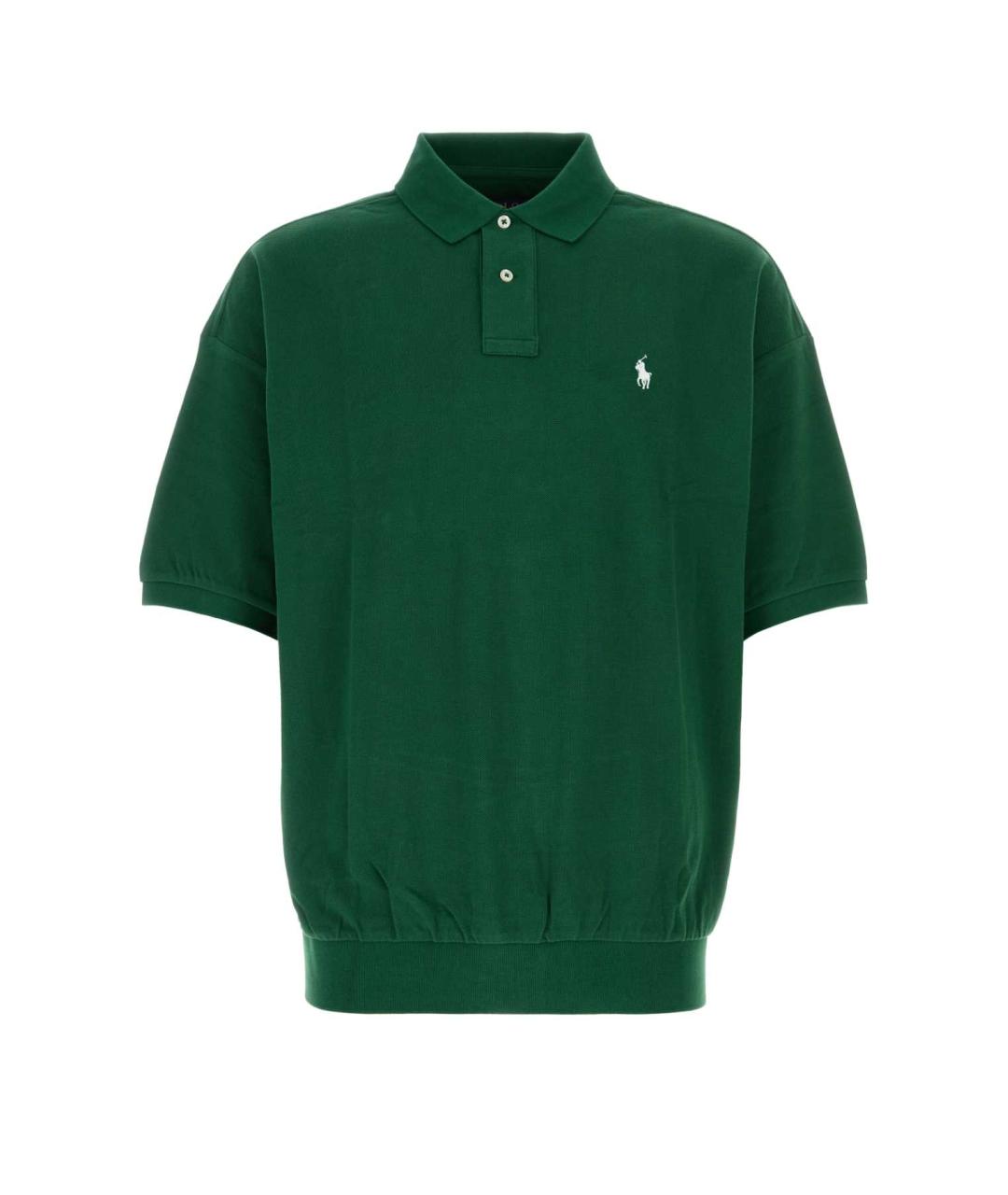 POLO RALPH LAUREN Зеленые хлопковое поло с коротким рукавом, фото 1