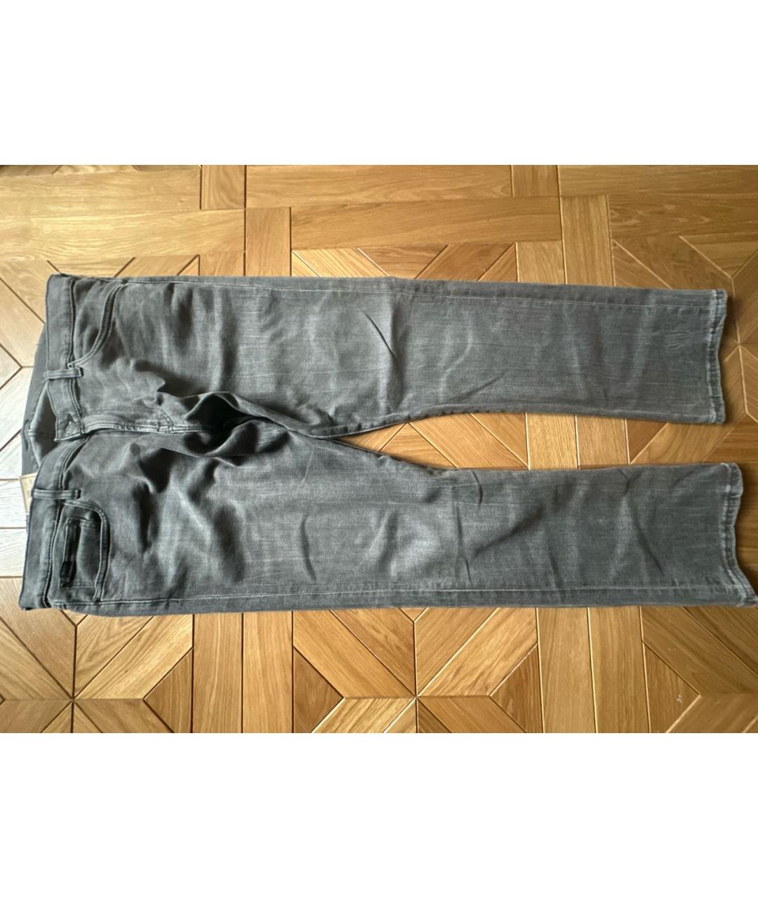 POLO RALPH LAUREN Серые хлопковые прямые джинсы, фото 9