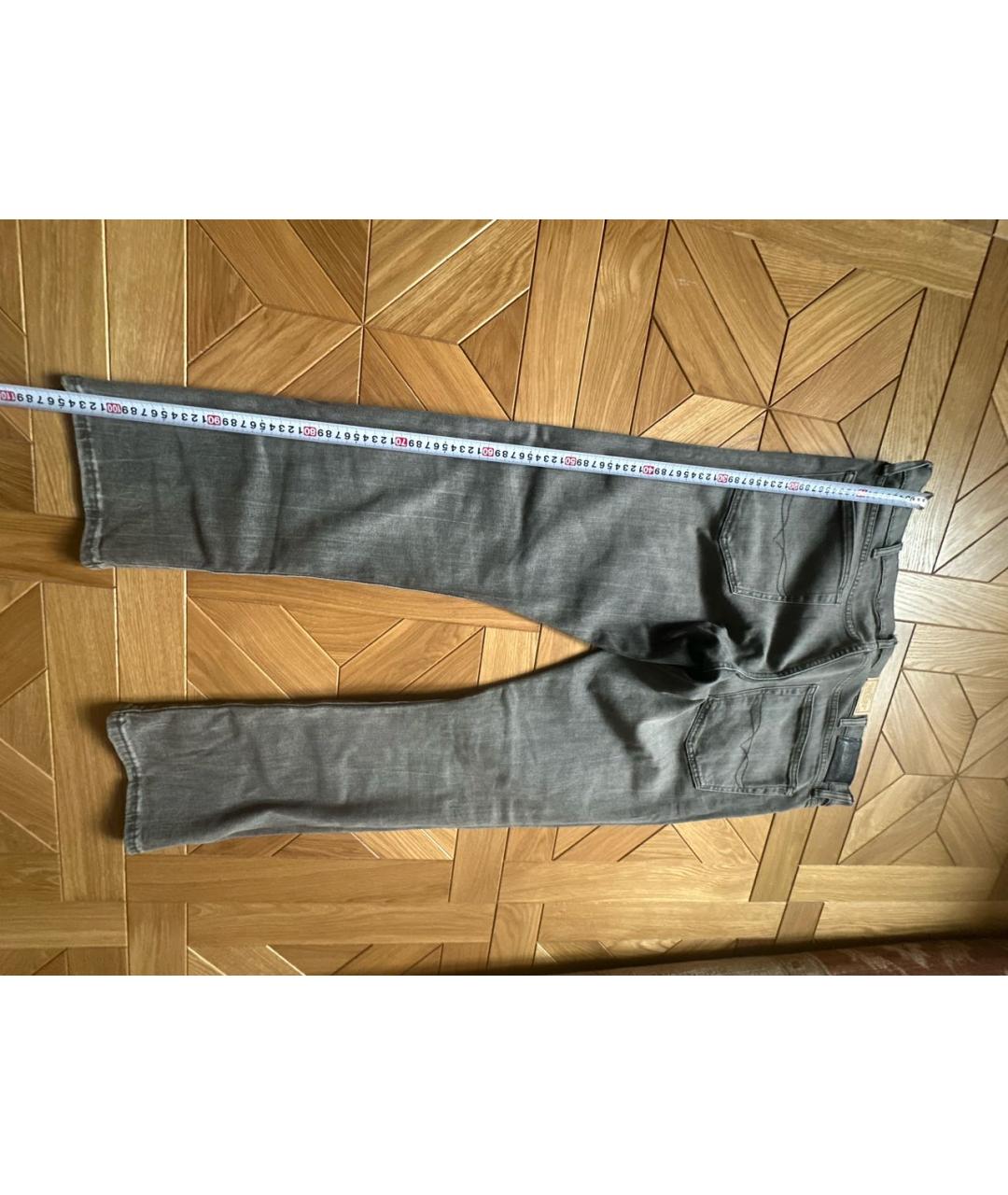 POLO RALPH LAUREN Серые хлопковые прямые джинсы, фото 5