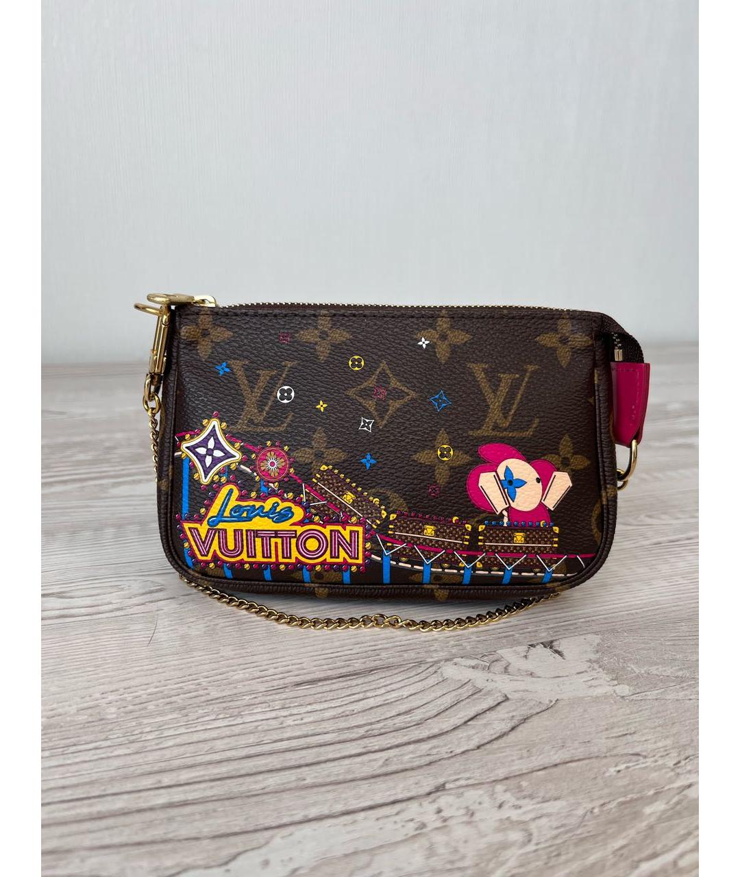 LOUIS VUITTON Коричневая кожаная сумка с короткими ручками, фото 9
