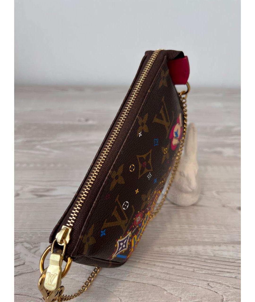 LOUIS VUITTON Коричневая кожаная сумка с короткими ручками, фото 6