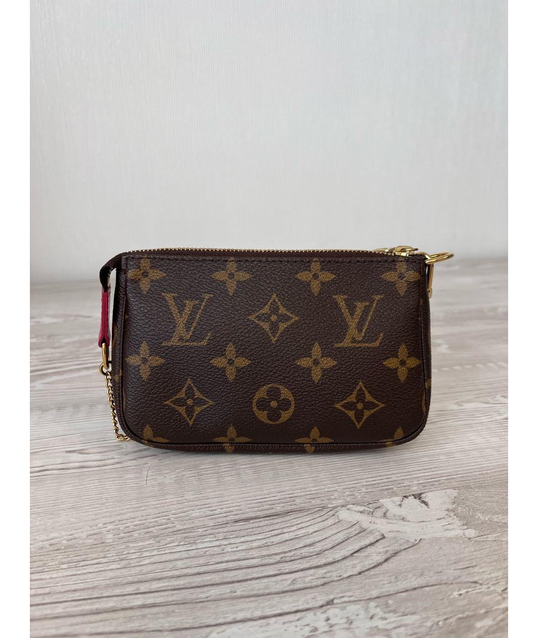 LOUIS VUITTON Коричневая кожаная сумка с короткими ручками, фото 3