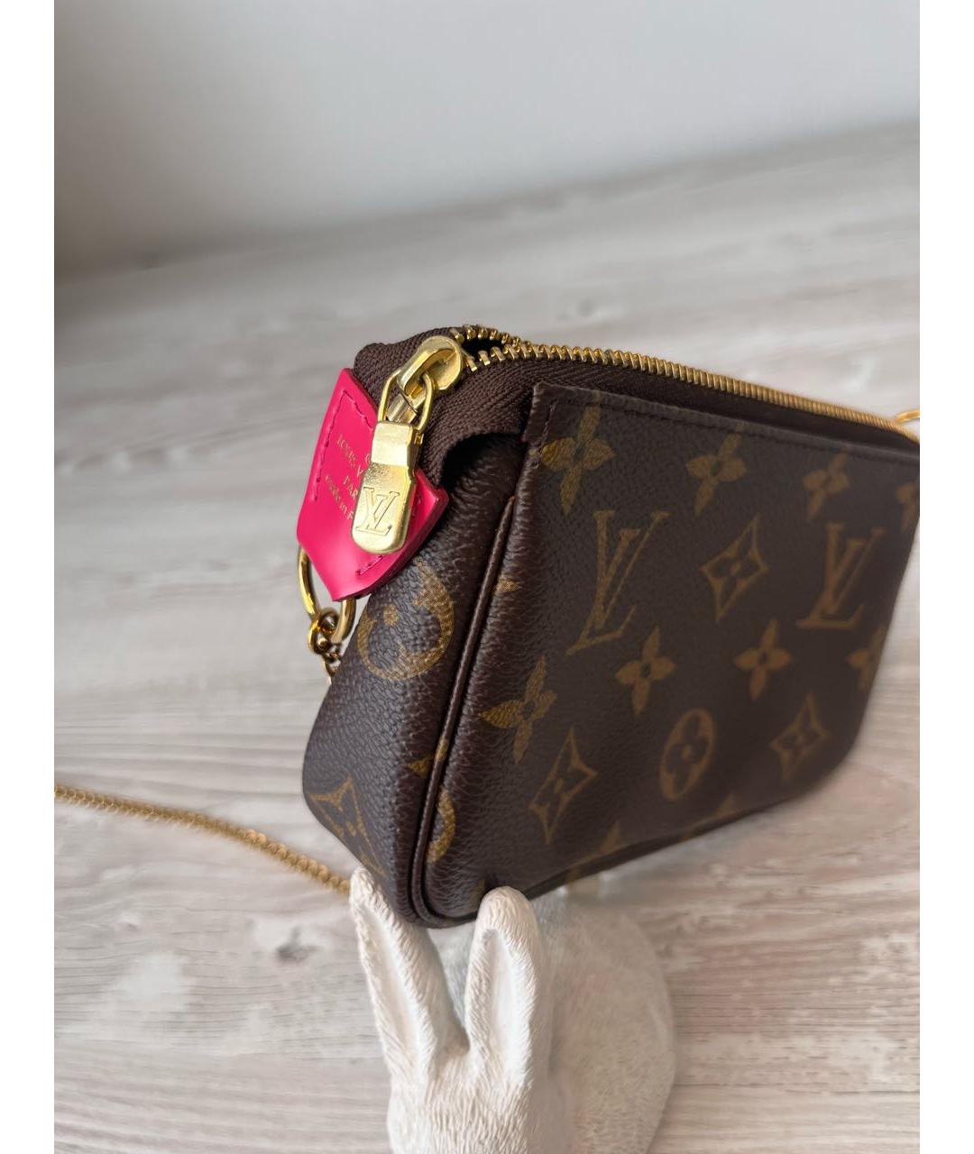 LOUIS VUITTON Коричневая кожаная сумка с короткими ручками, фото 2