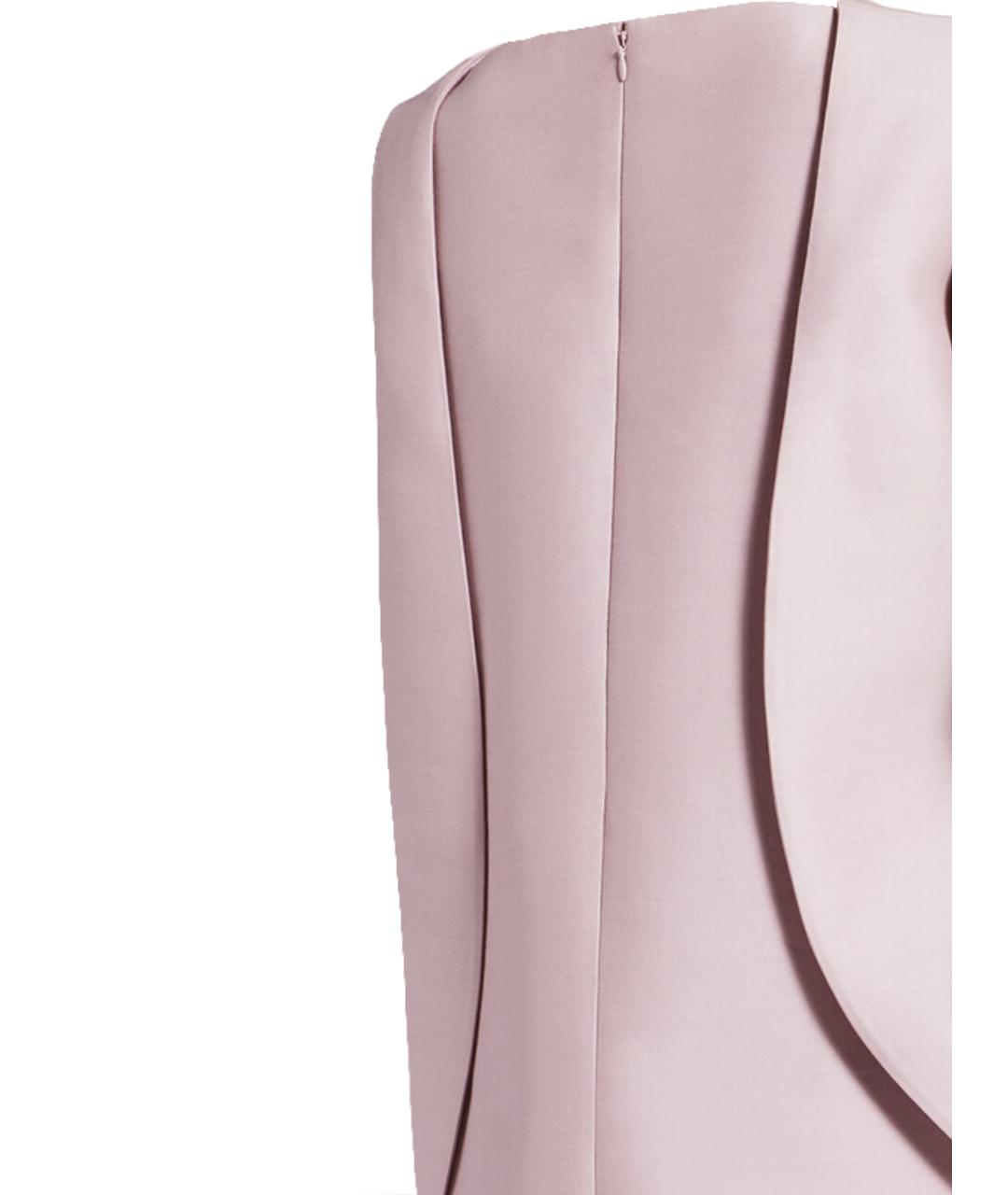 BALENCIAGA Розовое шерстяное коктейльное платье, фото 3