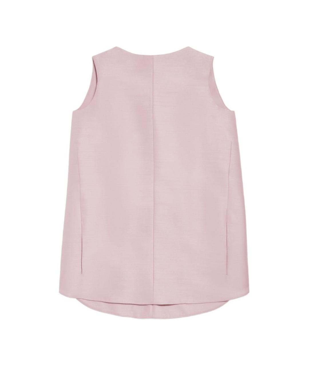 BALENCIAGA Розовое шерстяное коктейльное платье, фото 1