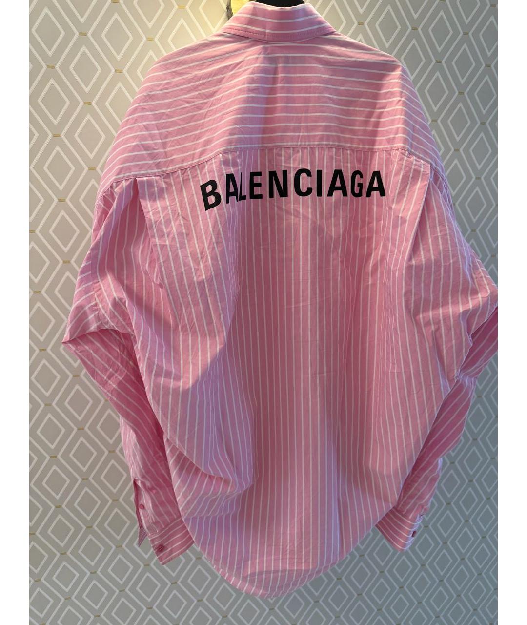 BALENCIAGA Розовая хлопковая рубашка, фото 3