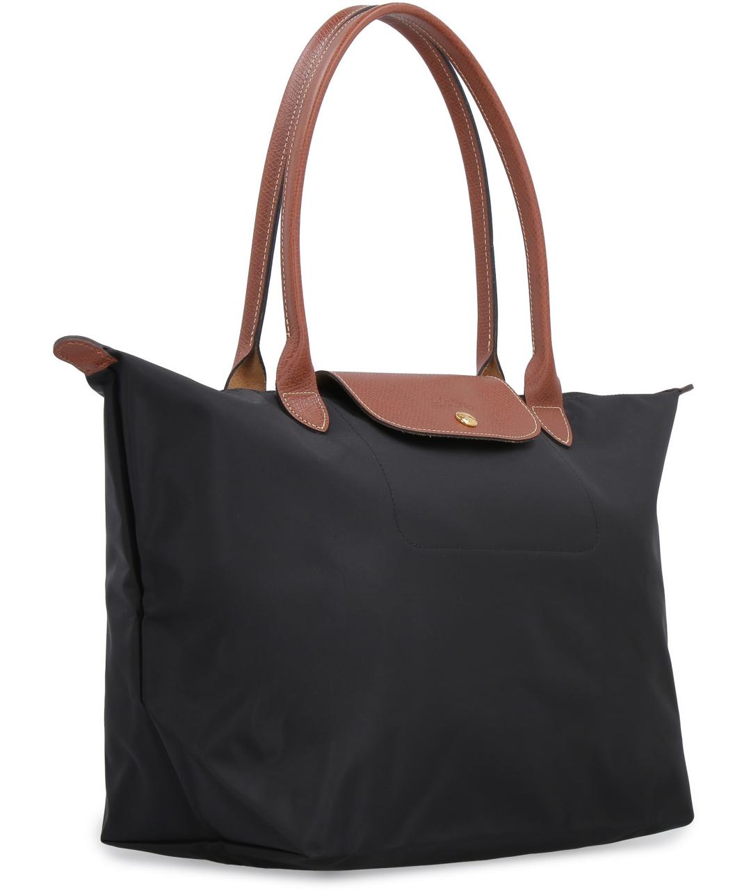 LONGCHAMP Черная синтетическая сумка тоут, фото 3