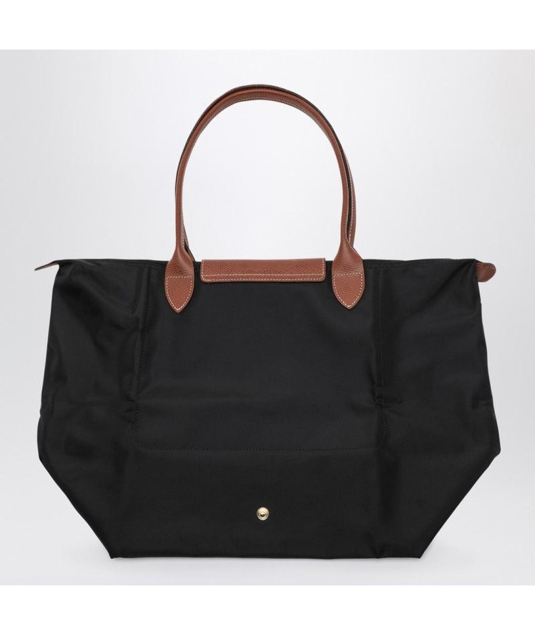 LONGCHAMP Черная синтетическая сумка тоут, фото 2