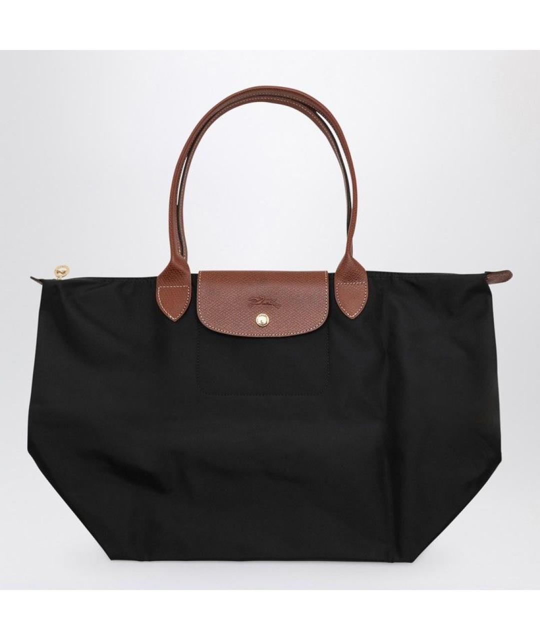 LONGCHAMP Черная синтетическая сумка тоут, фото 5