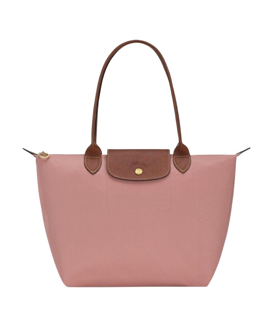 LONGCHAMP Розовая синтетическая сумка тоут, фото 1