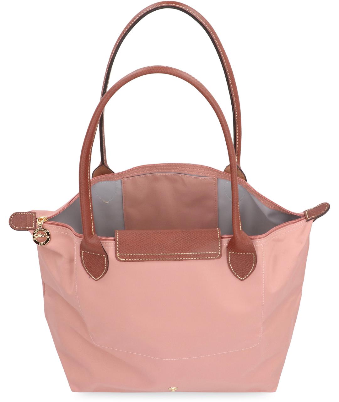 LONGCHAMP Розовая синтетическая сумка тоут, фото 5