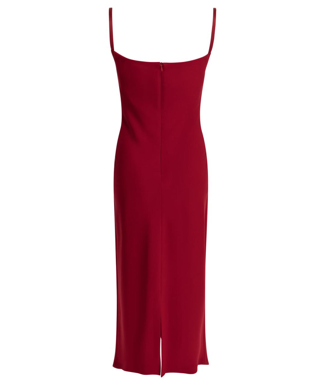MAX MARA Красное ацетатное повседневное платье, фото 2