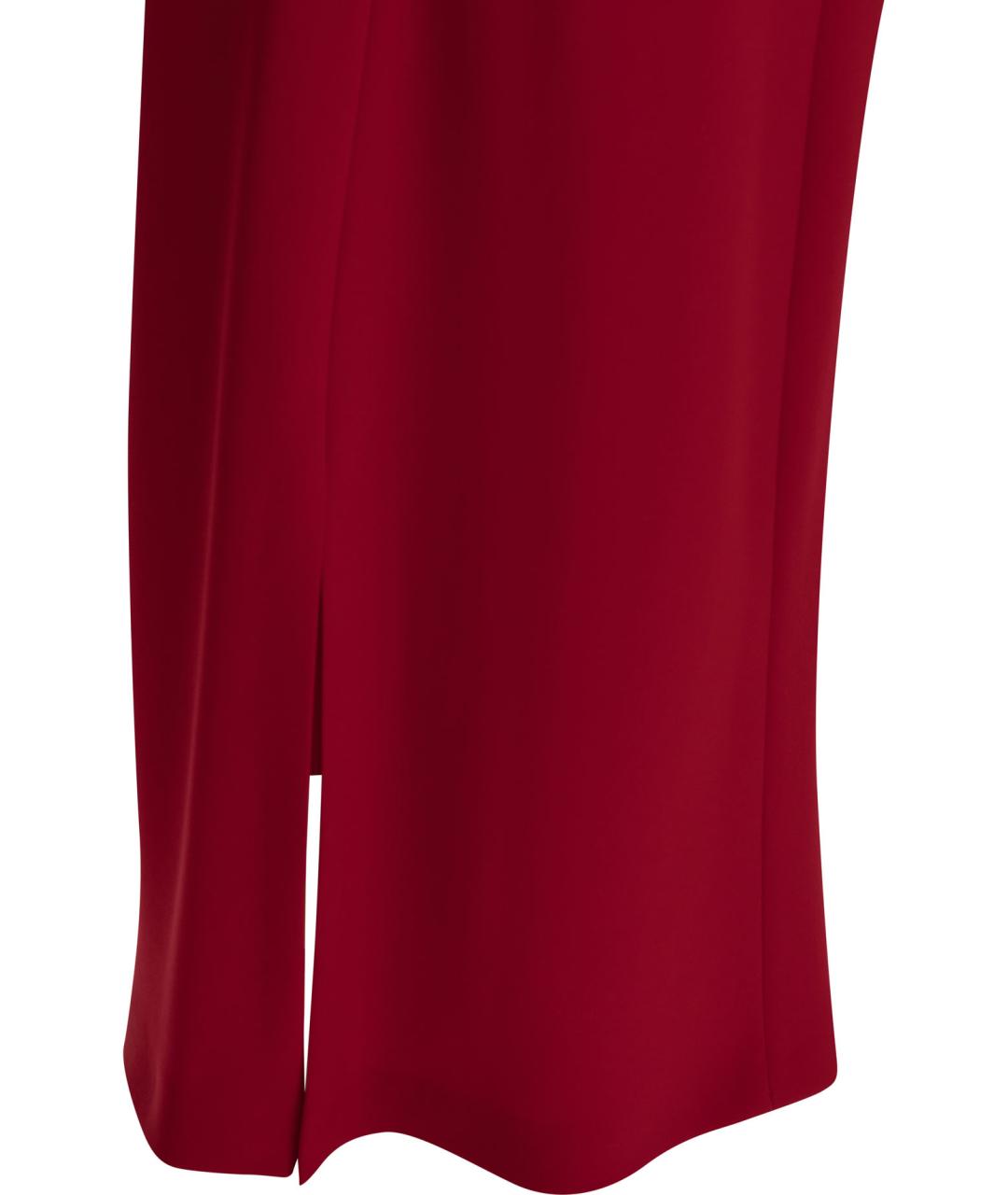 MAX MARA Красное ацетатное повседневное платье, фото 4