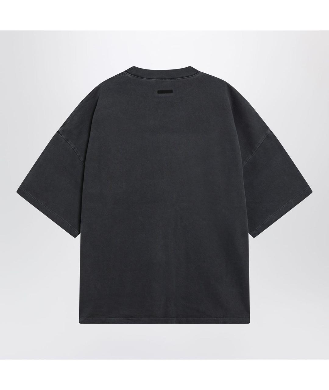 FEAR OF GOD ESSENTIALS Антрацитовая хлопковая футболка, фото 2