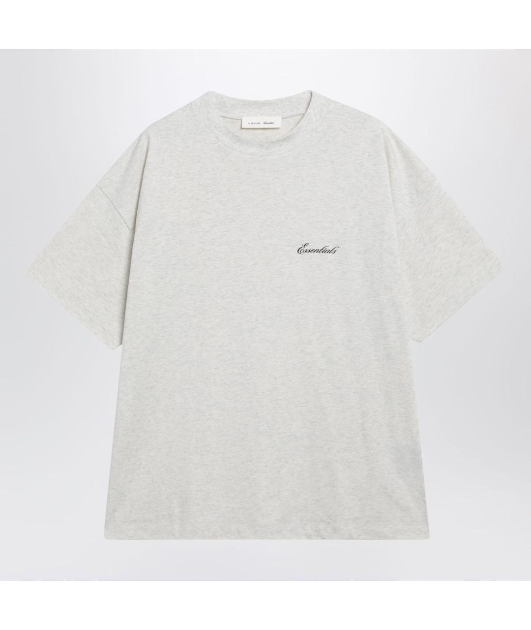 FEAR OF GOD ESSENTIALS Бежевая хлопковая футболка, фото 3
