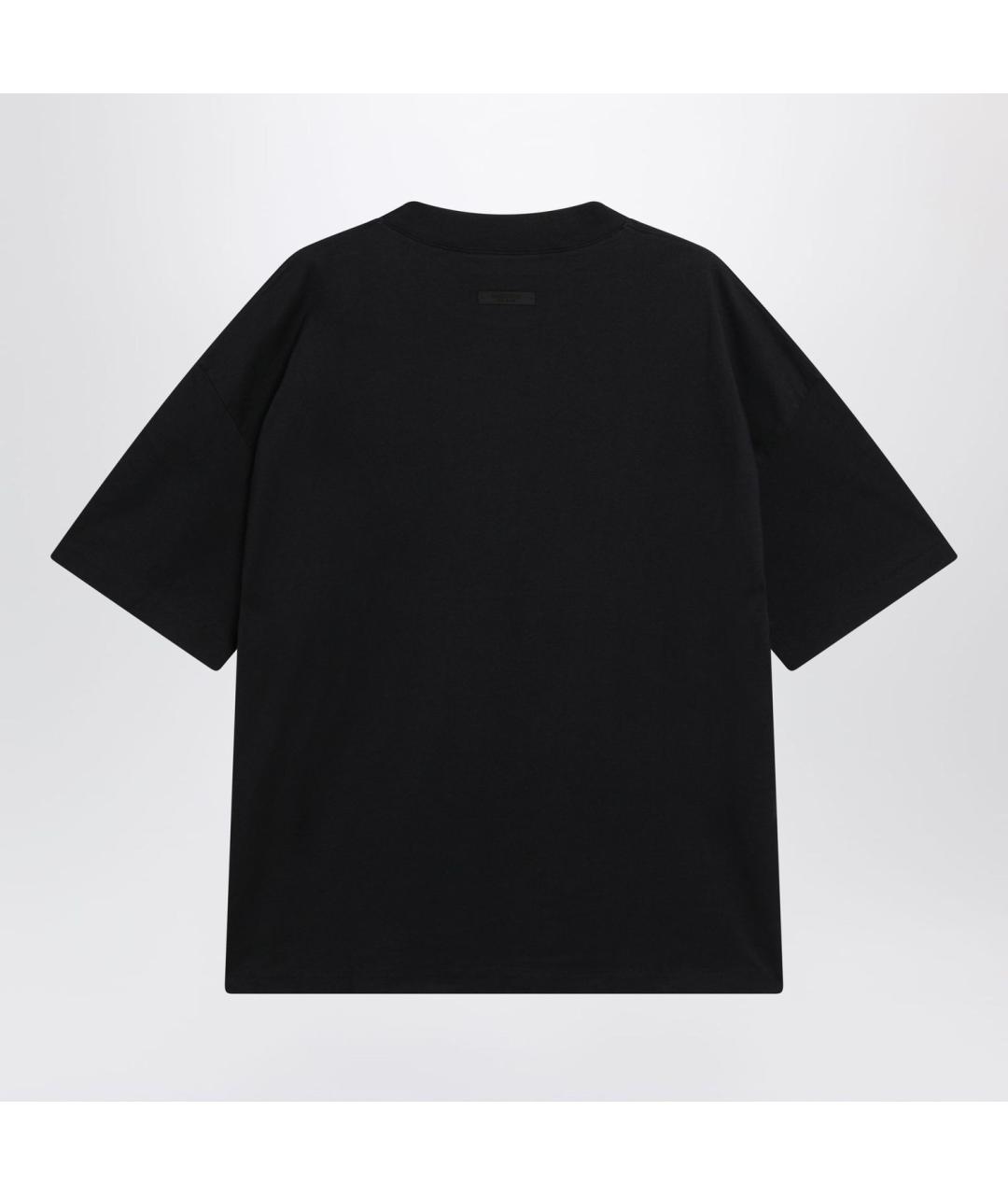 FEAR OF GOD ESSENTIALS Черная хлопковая футболка, фото 2