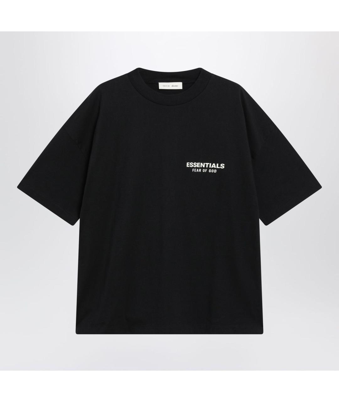 FEAR OF GOD ESSENTIALS Черная хлопковая футболка, фото 3