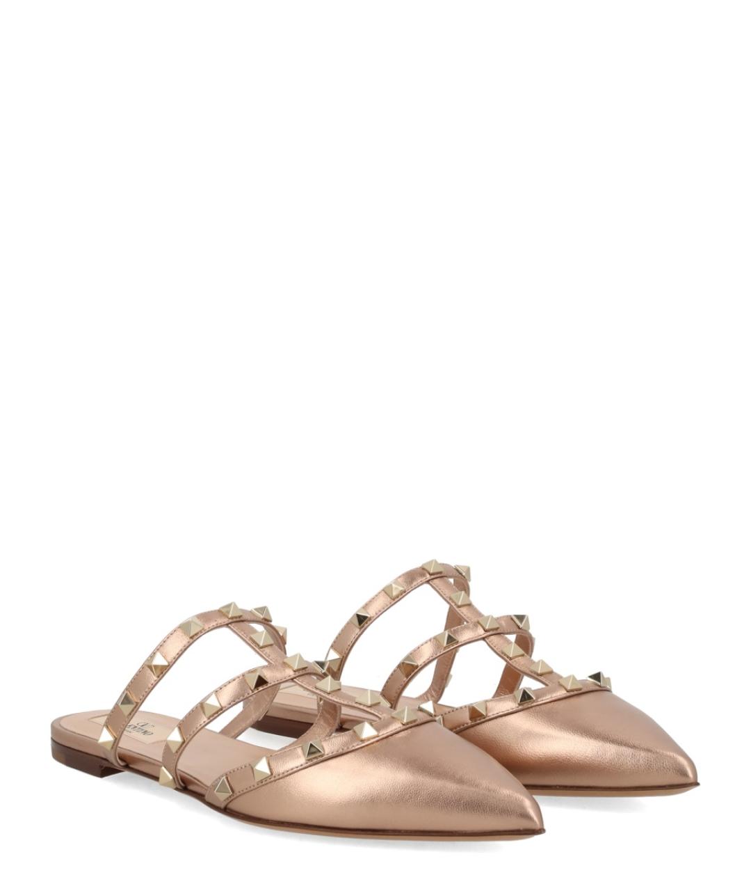 VALENTINO Розовые кожаные мюли, фото 2