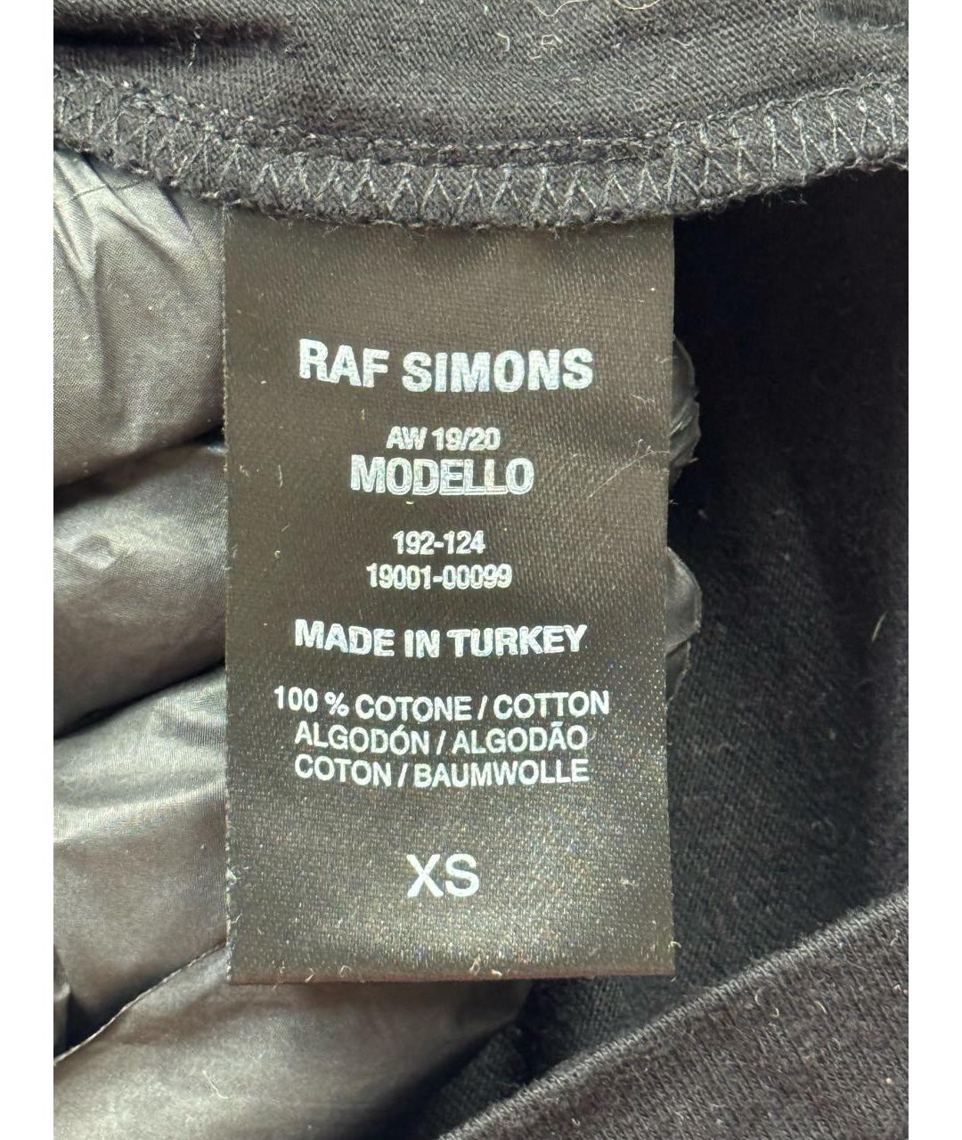 RAF SIMONS Черная хлопковая футболка, фото 6