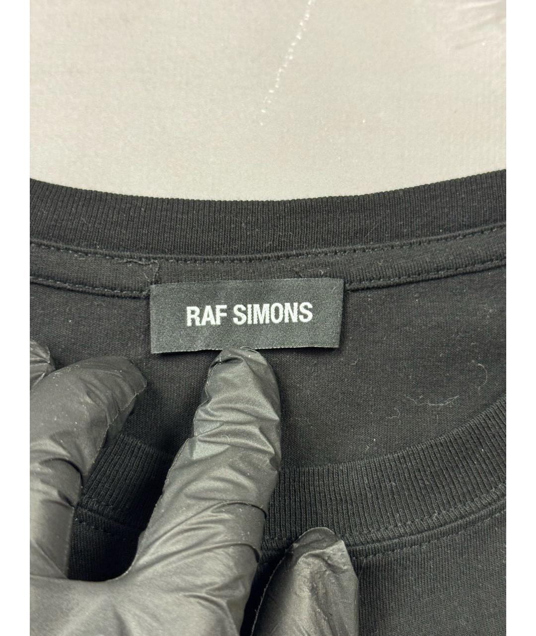 RAF SIMONS Черная хлопковая футболка, фото 5