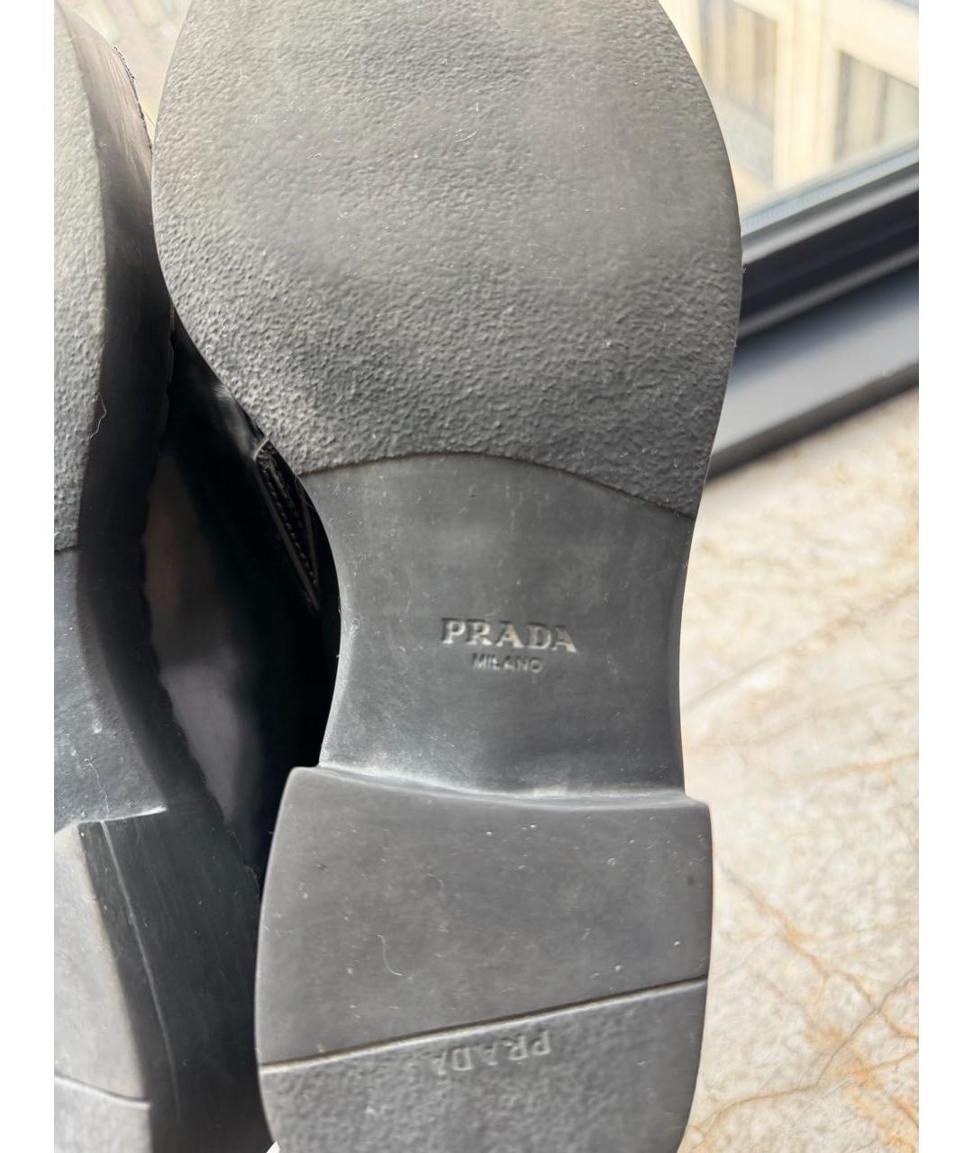 PRADA Черные кожаные лоферы, фото 6