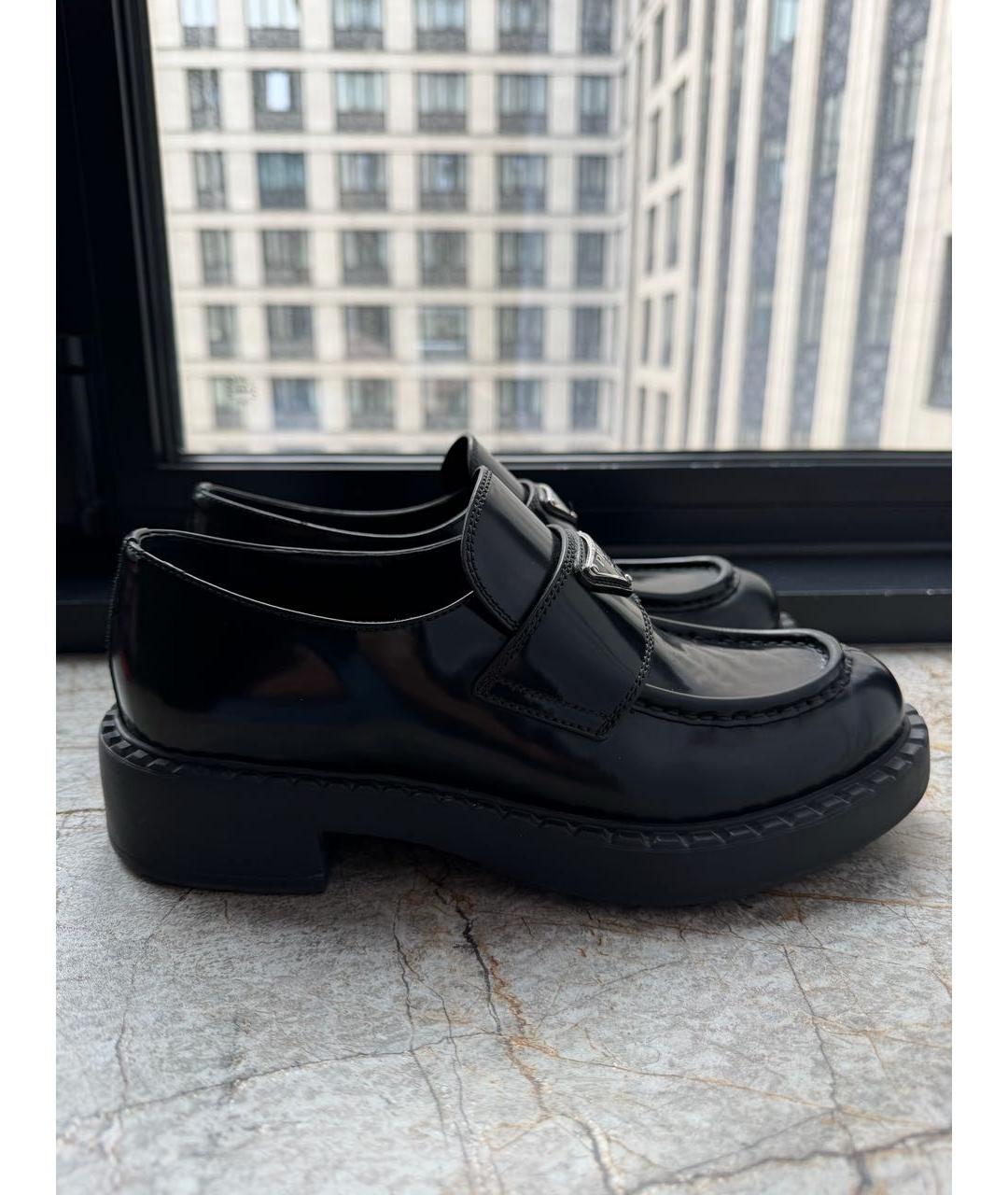PRADA Черные кожаные лоферы, фото 8
