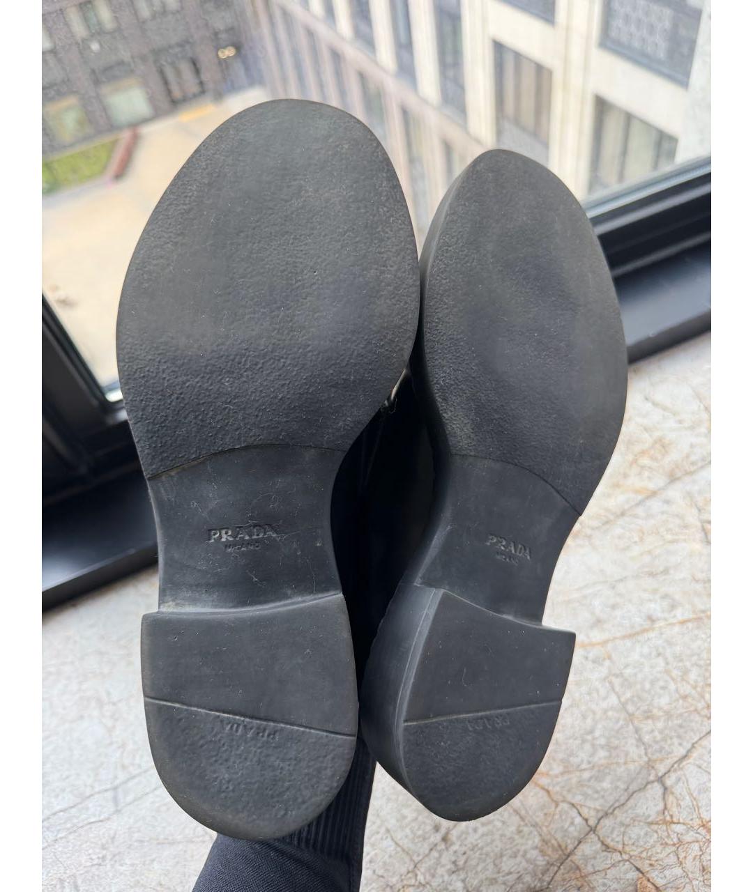 PRADA Черные кожаные лоферы, фото 5