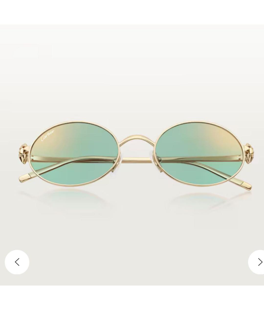 CARTIER Золотые металлические солнцезащитные очки, фото 5