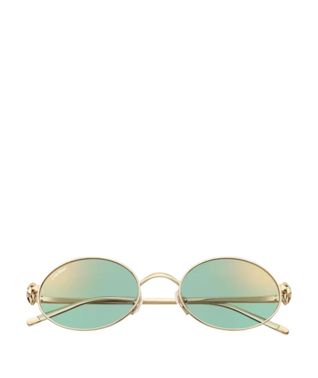 CARTIER Золотые металлические солнцезащитные очки, фото 1