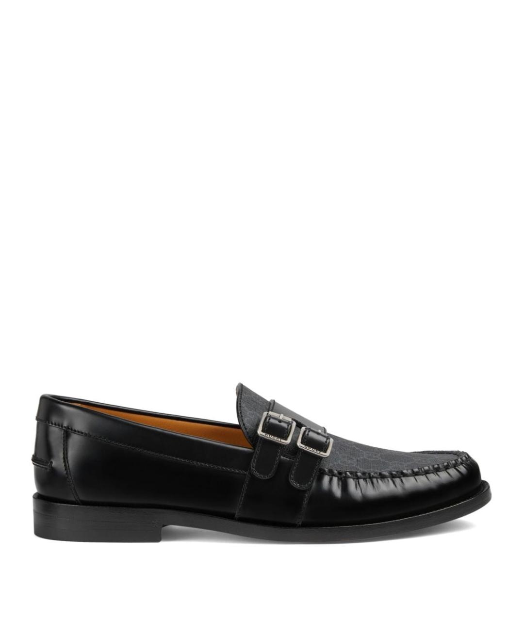 GUCCI Черные кожаные лоферы, фото 1