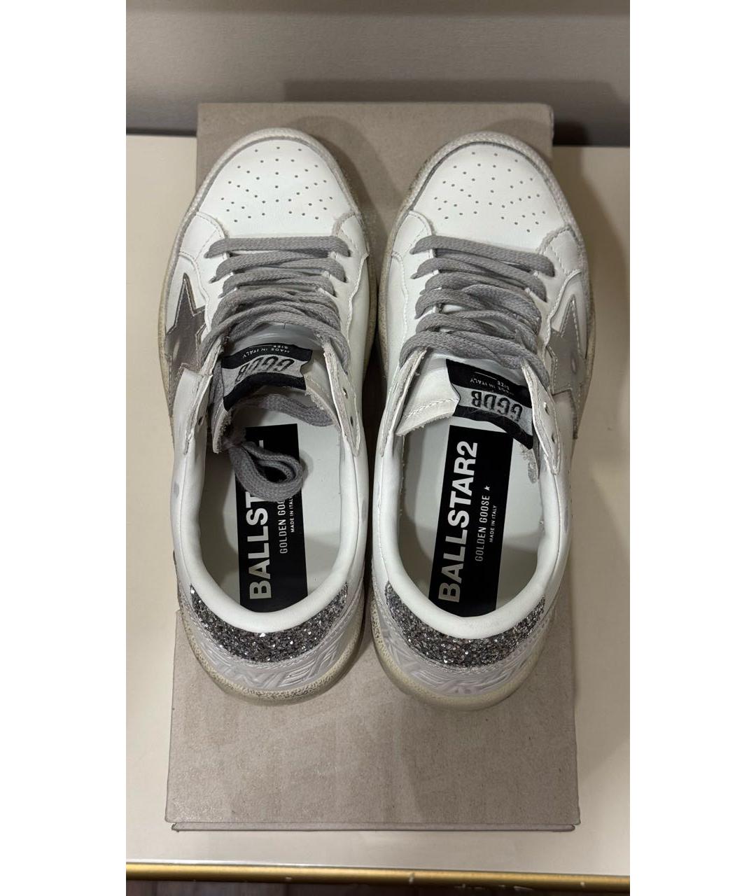 GOLDEN GOOSE DELUXE BRAND Белые кожаные кеды, фото 3