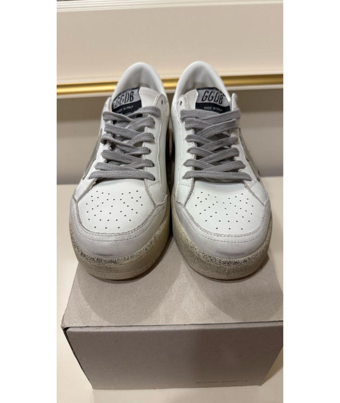 GOLDEN GOOSE DELUXE BRAND Белые кожаные кеды, фото 2