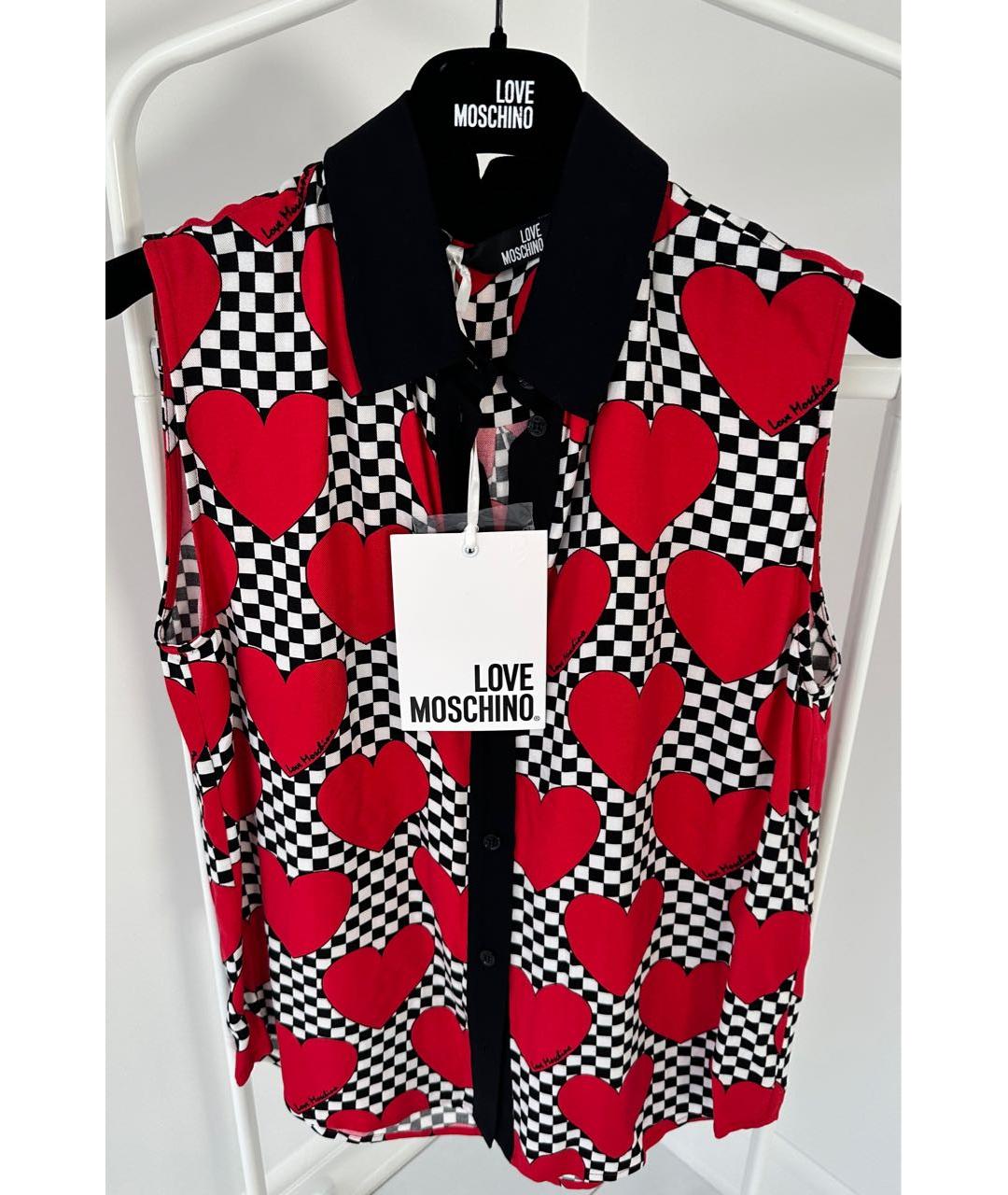LOVE MOSCHINO Мульти вискозная блузы, фото 3