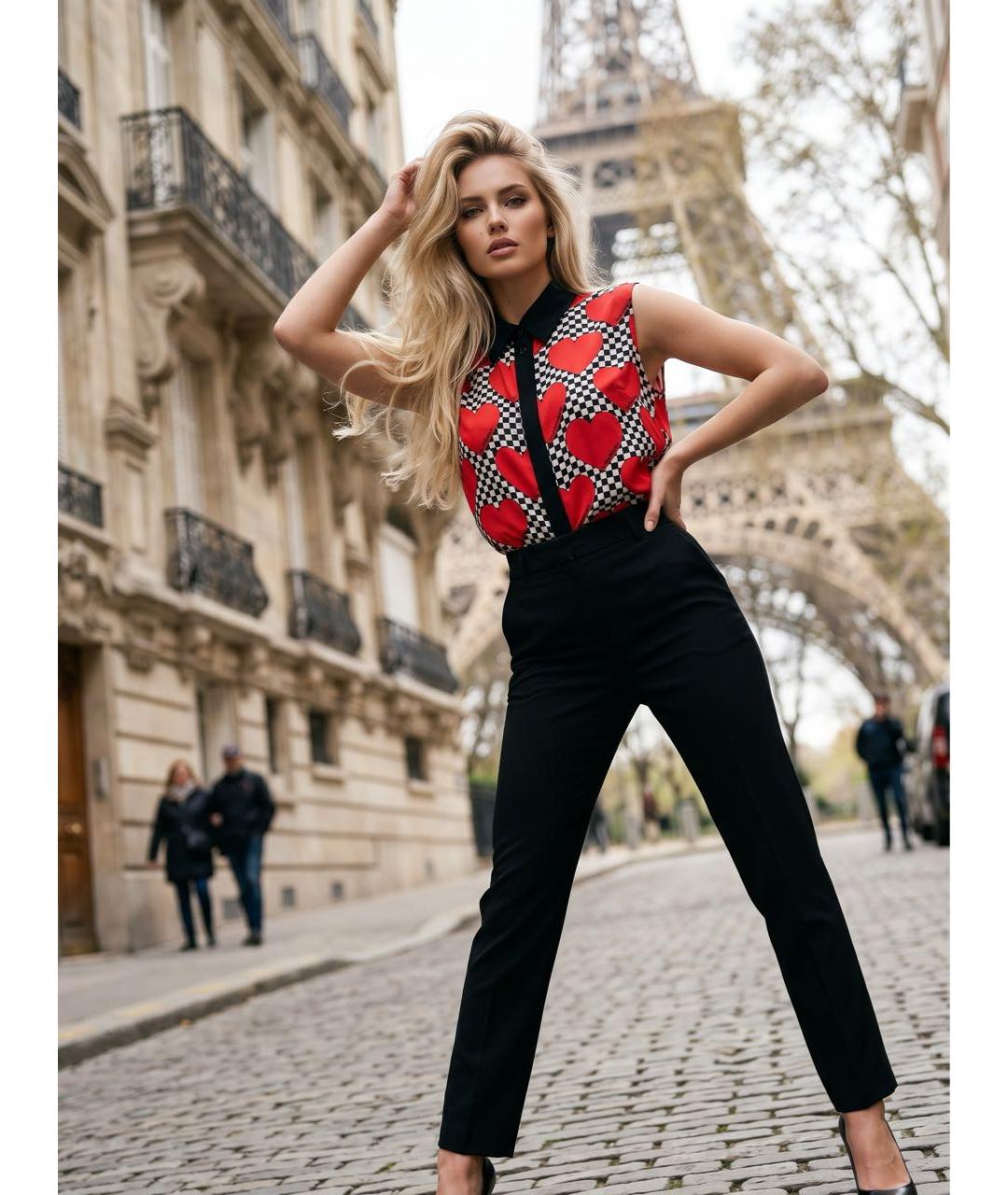 LOVE MOSCHINO Мульти вискозная блузы, фото 6