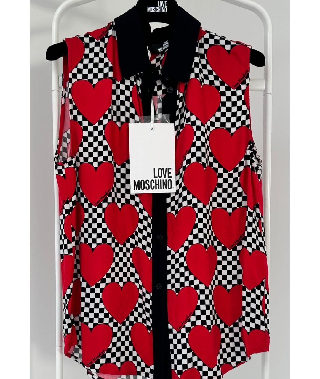 LOVE MOSCHINO Мульти вискозная блузы, фото 2