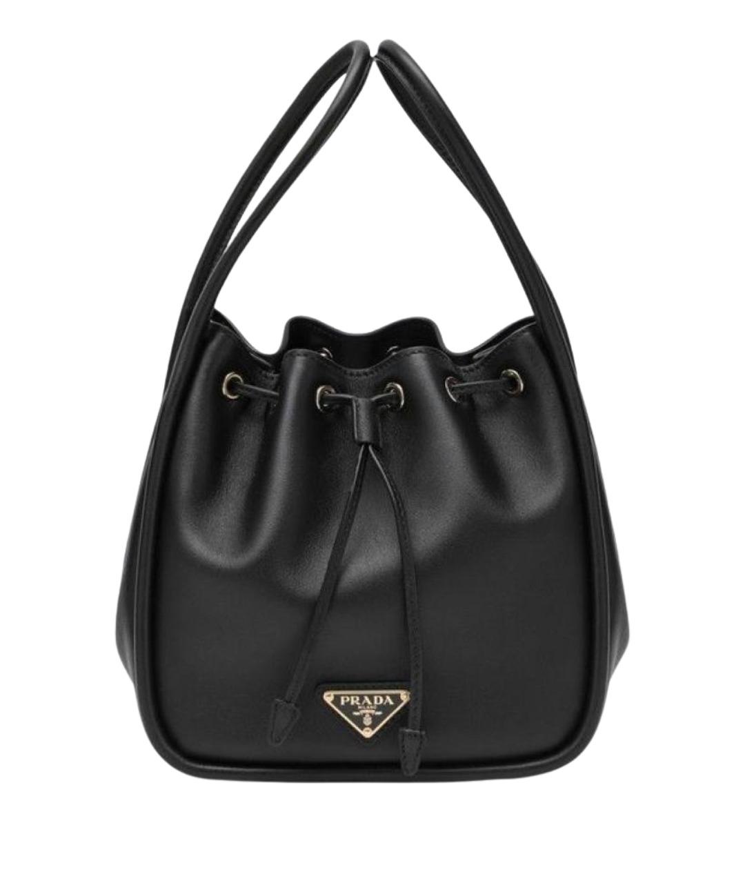 PRADA Черная кожаная сумка тоут, фото 1