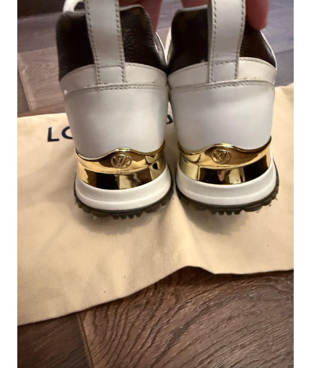 LOUIS VUITTON Белые кожаные кроссовки, фото 3